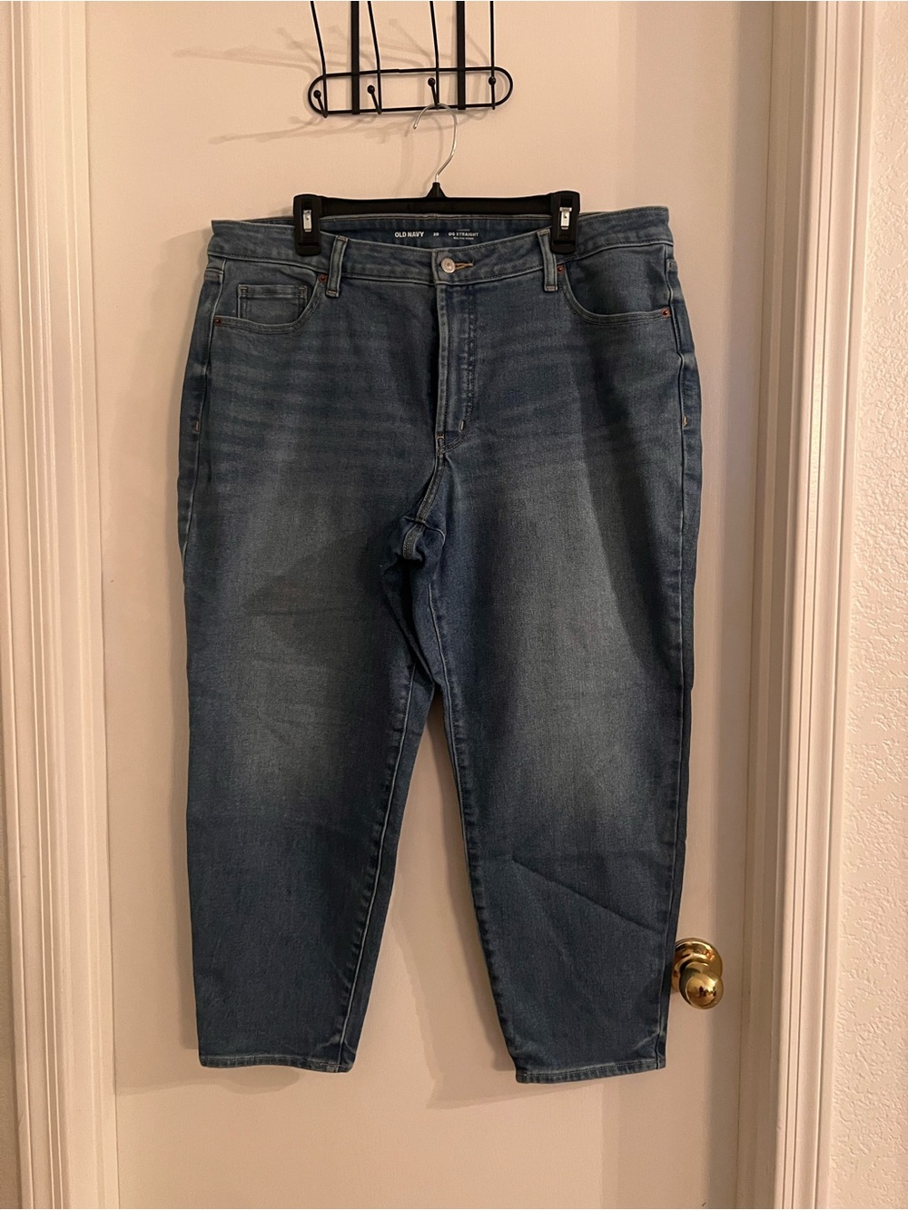 Old Navy High-Rise OG Straight Built-In Warm Jeans Women’s Size 20 Plus Light